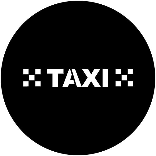 T1182-6 Taxi Signage | Stainless Steel Gobo | Gobotech